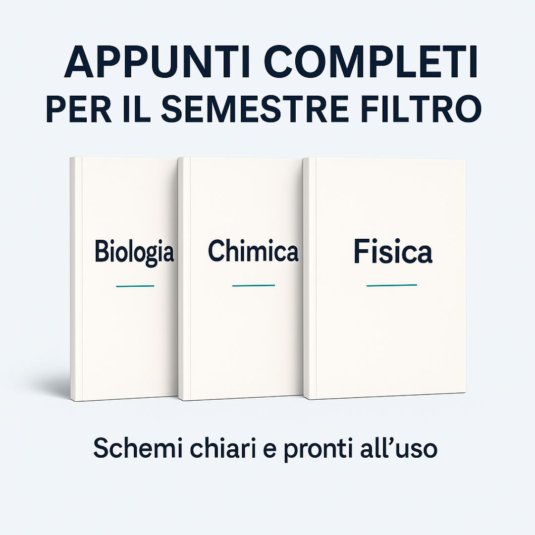 Semestre Filtro Master Bundle: Il pacchetto completo di quiz, simulazioni, appunti e strategie per passare fisica, chimica e biologia al primo colpo