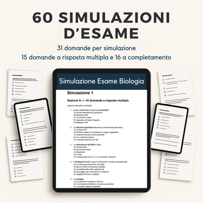 Semestre Filtro Master Bundle: Il pacchetto completo di quiz, simulazioni, appunti e strategie per passare fisica, chimica e biologia al primo colpo